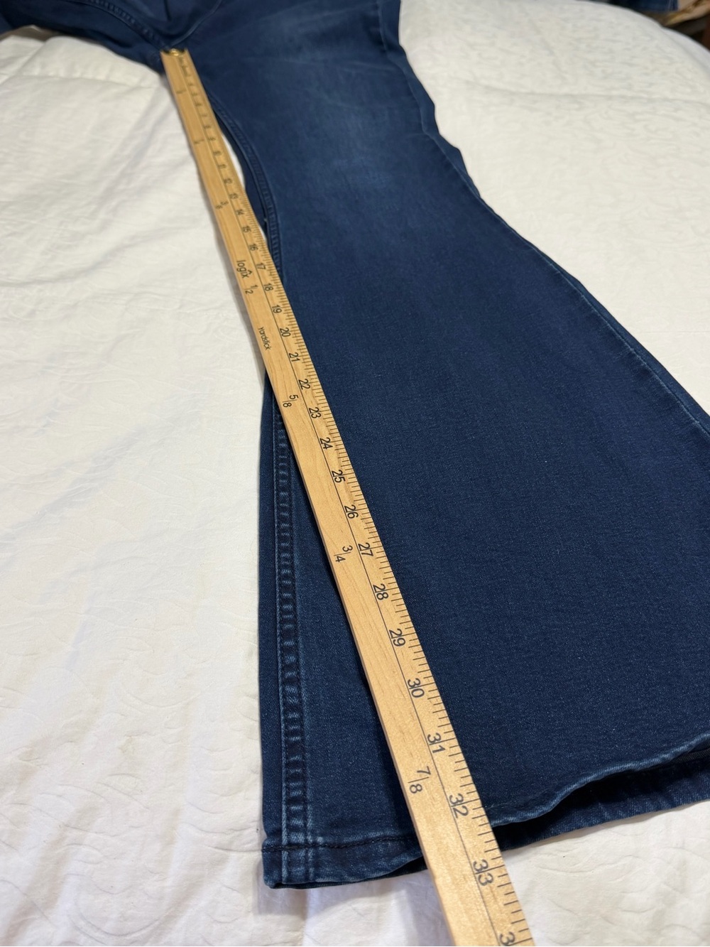 Free People We The Free Pull On Flare Jeans Size 30 Bell Bottom Stretch Denim - Picture 10 of 11